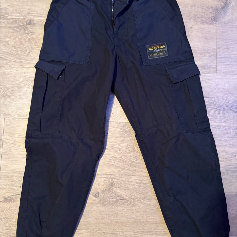 Moschino Dark Blue Cargo Pants for Men